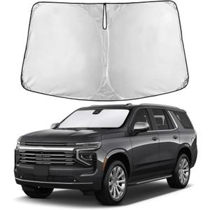 EcoNour Windshield Sunshade Compatible for Chevrolet Tahoe 2021-2024 2025 2026, Sun Visor for Front Windshield & Window Sun Shade Cover, UV Heat Blocker & Protector, Car Accessories
