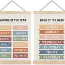 Supwhd Days of the Week Posters for Classroom, Days of the Week Learning Posters Wall Decor for Nursery Kids Room Playroom Classroom Preschool, Days of the Week Poster Hanger Frame, 12x16