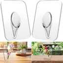 2 Pack Photo Frame Shaped Clear Acrylic Flower Vase - 8 x 6 Inch Acrylic Flower Holder for Centerpieces. Picture Frame Vase Floral Arrangement Holder for Room Dcor (8"x6" Photo Frame Shaped)