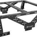 Tyger Auto Plate Style Overland Bed Rack for Full-Size Pickup Trucks | Compatible with Ram 1500 & HD, Ford F-Series, Silverado, Sierra, Titan & XD (see image for size chart) | TG-BK2U55637, Black