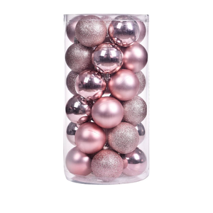 30ct Christmas Ball Ornaments, 3.15" Shatterproof Christmas Tree Decorations, Perfect Hanging Ball for Indoor/Outdoor Holiday Wedding Party Decor (Rose Gold)