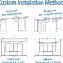 WiFi Electric Remote Control Drapery System,Compatible with Alexa,Google Home,Adjustable track length (125")，Includes 24 small pulleys