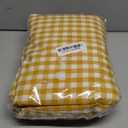 Yellow Gingham Ruffle Duvet Cover Twin Size 2 Piece Cotton Boho Plaid Comforter Cover, Ruffled Shabby Chic Checkered Bedding Set with Zipper Closure & Corner Ties(Comforter Not Included)