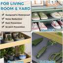 Hersvin Shelf Liners 16 in x 20 ft EVA Drawer Mats, Non-Adhesive Cupboard Pad, Kitchen Cabinet Lining Fridge Cushion (Gray Crossed Stripe, 40.7x610cm)