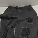 Genleck Women Loose Ripped Boyfriends Jeans High Waist Baggy Denim Pants Distressed Wide Leg Y2K Mom Jeans Black 90s, L