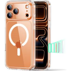 ESR for iPhone 17 Pro Max Case, Camera Control, Compatible with MagSafe, Shockproof Military-Grade Protection, Magnetic Phone Case for iPhone 17 Pro Max, Classic Hybrid Case, Clear