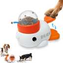 Interactive Dog Treat Dispenser Toy & Slow Feeder Dog Bowls - Duck-Shaped Puzzle Toy for Mental Stimulation, Adjustable Food Outlet for Small to Medium Cats and Dogs (Yellow)