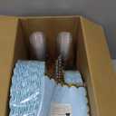 LIYH 210 Pcs Light Blue Plastic Dinnerware Set - Baby Blue Plastic Plates Napkins with Gold Foil Include Bridal Shower Plates Disposable Gold Silverware Napkins Cups for Birthday 30 Guests