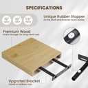 Fun Memories Floating Shelves for Wall - 10" x 10" Wood Shelf with Invisible Bracke