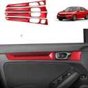 Car Accessories Compatible with Honda Civic 11TH Gen 2022 2023 Door Handle Panel Cover Interior Frame Molding Trims ABS 4PCS(Red)