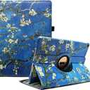 Case for iPad Air (3rd Gen) 10.5" 2019 / iPad Pro 10.5" 2017 Case,360 Degree Rotating Stand Protective Cover, Auto Sleep/Wake (Blossom)