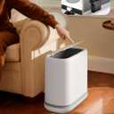 Bathroom Trash Can with Lid, Slim 3.3 Gallon Vacuum adsorption Garbage Bin, Narrow Press Top Waste Basket for Odor Control & Dog Proof for Bathroom Bedroom Office Home