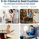 Everlasting Comfort Donut Pillow for Tailbone Pain Relief Ergonomic Seat Cushion - Hemorrhoid Pillow for Sitting- Ideal Memory Foam Coccyx Chair Cushion for Postpartum Pregnancy, Anti-Slip, Washable, Size: Standard