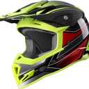 GLX GX23 Dirt Bike/Motocross Helmet - Sear Yellow, Medium - DOT Approved
