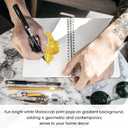 Metro Parlor Ombre Full Blackout Curtains 90 Inches Long 2 Panels for Living Room Bedroom Yellow White Moroccan Geo Patterned Room Darkening Thermal Insulated Grommet Top Window Treatment Drapes,52x90