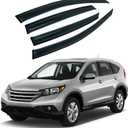 4PCS Rain Guards Window Visors Wind Deflector Fits for 2012-2016 Honda CR-V (CRV) SUV, Front & Rear Vent Visors, Outside Mount Vent Shade Shield 2013 2014 2015 (For 2012-2016 Honda CRV)