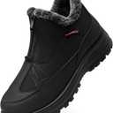 TEMOFON Winter Snow Boots for Women: Waterproof Warm Fur Lined Walking Outdoor Ankle Booties Slip on Snow Shoes Size 11