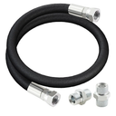 Compressor Jumper Hose 3/4" x 40"Length with 3/4” Rotate Male Connectors, 700PSI Rubber Compressor Hose