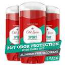 Old Spice Aluminum Free Deodorant For Men, High Endurance, 24/7 Sweat Defense & Odor Protection, 24/7 Freshness & Lasting Scent, Sport Scent, 3.0 oz (Pack of 3)
