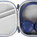 Geekria Shield Headphones Case Compatible with JBL Tune 660BTNC/700BT/510BT/570BT, Live 460NC, Replacement Hard Shell Travel Carrying Bag with Cable Storage (Blue)