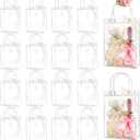 Ohuimrt 24 PCS Clear Plastic Gift Bags with Handles, 9.1 x 6.7 x 2.8 Inches Reusable Party Favor Bags with Ribbon Transparent Gift Wrap Bags Bulk for Weddings Birthdays