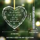 FLYAB Friends Christmas Ornaments Friend Gifts for Women - Heart Glass Friendship Ornament with Ready Gift-Box for Christmas Tree Decorations Keepsake Gifts for Best Friend Besties Family (A01)