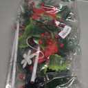 2 Pack Solar Christmas Decorations Outdoor, 32 Inch Solar Christmas Cross Stake Lights, Waterproof Grave Decorations with Poinsettia Flower Pinecones Red Berries for Garden Yard Patio Lawn Cemetery