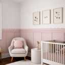 Weysat 12pcs 47''x0.35''x2.35'' Scalloped Board and Batten Wall Panel Kit with Decorative Fan-Shaped Wood Trim, Pre-Cut Prefabricated Wall Panel Set, Paintable, Suitable for Nursery Room Wainscoting