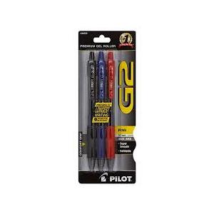 Pilot G2 Retractable Gel Ink Pen, Fine Point, Assorted Colors, 4 Count