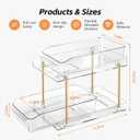 LAREKUN4pack 2-Tier Organizer & Storage Unit Stackable Bathroom Cabinet Organizer Pull-Out Kitchen Pantry Organizer & Storage System Suitable for Countertops, Pantries, Kitchens, Bathrooms