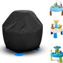 Kids Water Table Cover - Outdoor Kids Toy Cover for Little Tikes Showers Splash Tower Water Table, Round Cover Waterproof & Dustproof (Black)