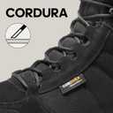 NORTIV 8 Men's Waterproof Lightweight Military Tactical Work Boots Outdoor Hiking Combat Motorcycle Boots (Black)