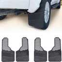 Mud Flaps Heavy-Duty Splash Guards Sediment Protection for Universal Pickup Truck SUV Off-Road Vehicles Driver & Passenger Side (Black 4pcs)