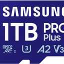 SAMSUNG PRO Plus microSD Memory Card + Adapter, 1TB MicroSDXC, Up to 180 MB/s, Full HD & 4K UHD, UHS-I, C10, U3, V30, A2 for Android Phones, Tablets, GoPRO, DJI Drone, MB-MD1T0SA/AM, 2024