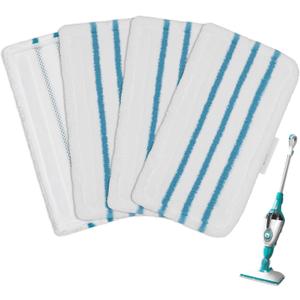 4Pack Steam Mop Pads Replacement for Black+Decker Steam Mop SM1600, SM1610, SM1620, HSM13E1, HSMC1300FX, HSMC1321, HSMC1361SG Cleaner Black and Decker Steam Mop Replacement Pads