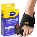Dr. Scholl's BUNION RELIEF & TOE CORRECTOR // Massaging Gel Bunion Splint & Big Toe Straightener - Orthopedic Bunion Corrector for Women & Men - Bunion Pads for Bunion Pain Relief, 1 Support Set (Left & Right)