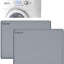 Washer Dryer Countertop,23.6"X23.6'' Silicone Washer and Dryer Covers for The Top ,Waterproof Dust Washing Machine Cover Protection Pad for Laundry Hamper Counter Storage Organization (2 Pack)