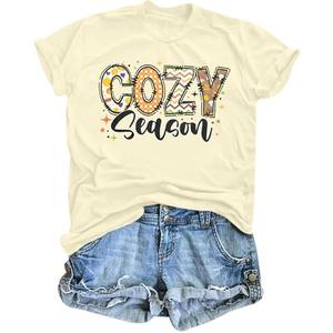 Thanksgiving Shirts for Women Gobble Shirt Funny Turkey Graphic Fall Shirts Thanksgiving Gobble Letter Print Tee Tops L