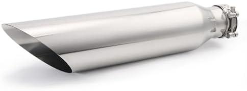 A-KARCK Exhaust Tip 2.5 Inch Inlet, Universal 2.5'' Inlet 4" Outlet 18" Long Stainless Steel Bolt On Exhaust Tailpipe Polished Muffler Tip