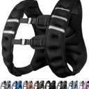 AceSpear Weighted Vest for Men Women 6lbs/8lbs/10lbs/12lbs/14lbs/16lbs/18lbs Body Weight Vest with Reflective Stripe for Running Walking Jogging Fitness Strength Training Workout (Black)