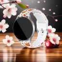 20mm Holiday Christmas Halloween Thanksgiving Watch Band Compatible with Samsung Galaxy Watch 7/6/5/4 40mm 44mm/Watch 6 Classic 43mm 47mm/Watch 5 Pro 45mm/Watch 4 Classic/Active 2 Smartwatch Replacement Strap (Autumn Color White)