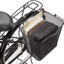 CXWXC Pannier Bike Basket with Handle - Detachable Rear Wire Baskets, Small