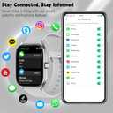 Smart Watch for Women Men(Answer/Make Call), Smartwatches with Heart Rate/SpO2/Sleep/Stress Monitor, IP68 Waterproof Activity Tracker for Android iPhone, 100+ Sports Fitness Watches (Gray, 2.01)
