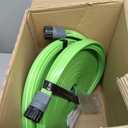 LAVEVE Heavy Duty Sprinkler Soaker Hose 100 FT, Flat Garden Hose with Holes, Efficient Flexible Irrigation Hose for Yard, Lawn and Garden, Includes Stakes (50FT x 2Pack)