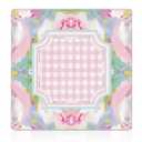 WHCHJ Pink Boho Floral Checkered Mahjong Mat 31.5 x31.5 , Abstract Watercolor Cottagecore Pastel Non-Slip Noise Reduction Mahjong Table Mat for American Mah Jong Poker Board Card Games Dominoes
