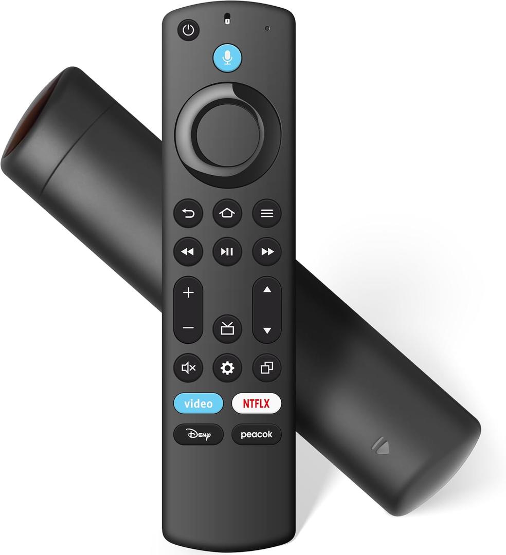 Replacement Voice Remote Fit for All Smart TV Cube/Stick, Compatible with Stick 4K Max/4K/Stick/Lite/HD, Fit for All Insignia-Toshiba-Pioneer-Omni QLED Series