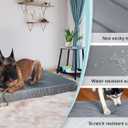 Explore Land Scratch Resistance Dog Bed Cover Canvas Washable Dog Crate Pad Replacement Cover, 36Lx23Wx3.5H inch, Charcoal