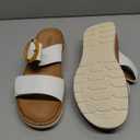 UBFEN Womens Flat Sandals Slides With Arch Support Comfy Walking Wedge Cushion Summer Shoes, Size US 7.5