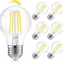 TOBUSA LED A19 Dimmable Light Bulbs 100W Equivalent, Vintage E26 Edison Bulbs 8W 1200LM, 5000K Daylight White, Clear Antique LED Filament Bulb for Home, Bathroom, 6-Pack