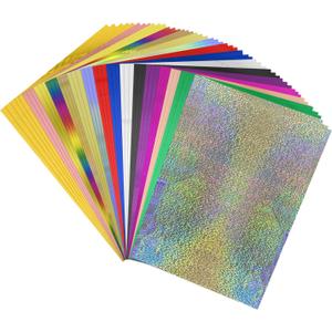BAOFALI 100 Sheets 20x29cm Colors Hot Foil Paper Toner Reactive Foil Hot Stamping Foil Paper by Laser Printer and Laminator for Scrapbooking Craft Card Making DIY Album Decoration  16 Colors